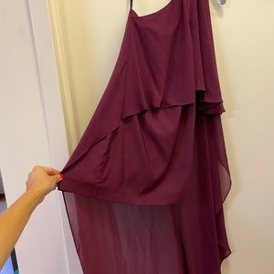 Marciano burgundy Cape dress - fall wedding guest!🥂